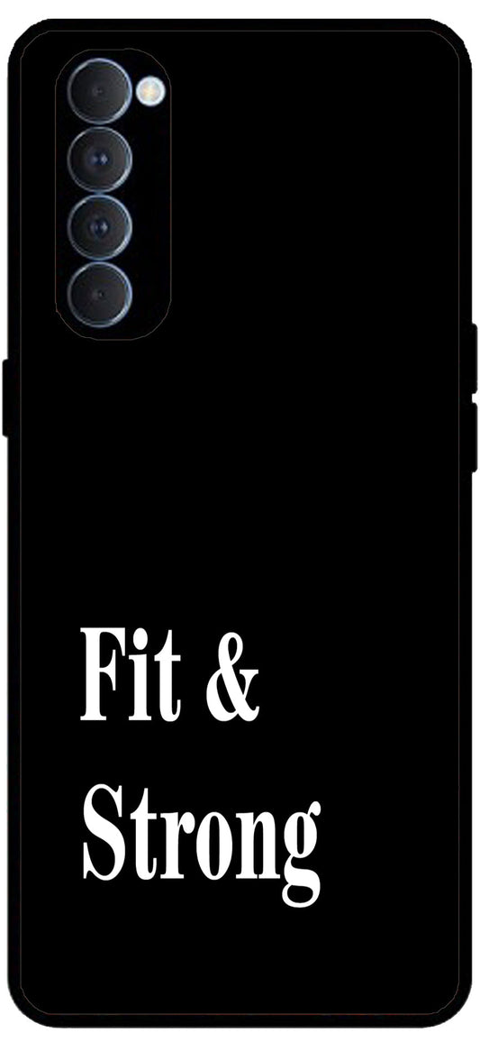 Fit & Strong Unbreakable Metal Back Case Mobile Cover with 4 Side Protection and Soft TPU Sides for RENO4 PRO