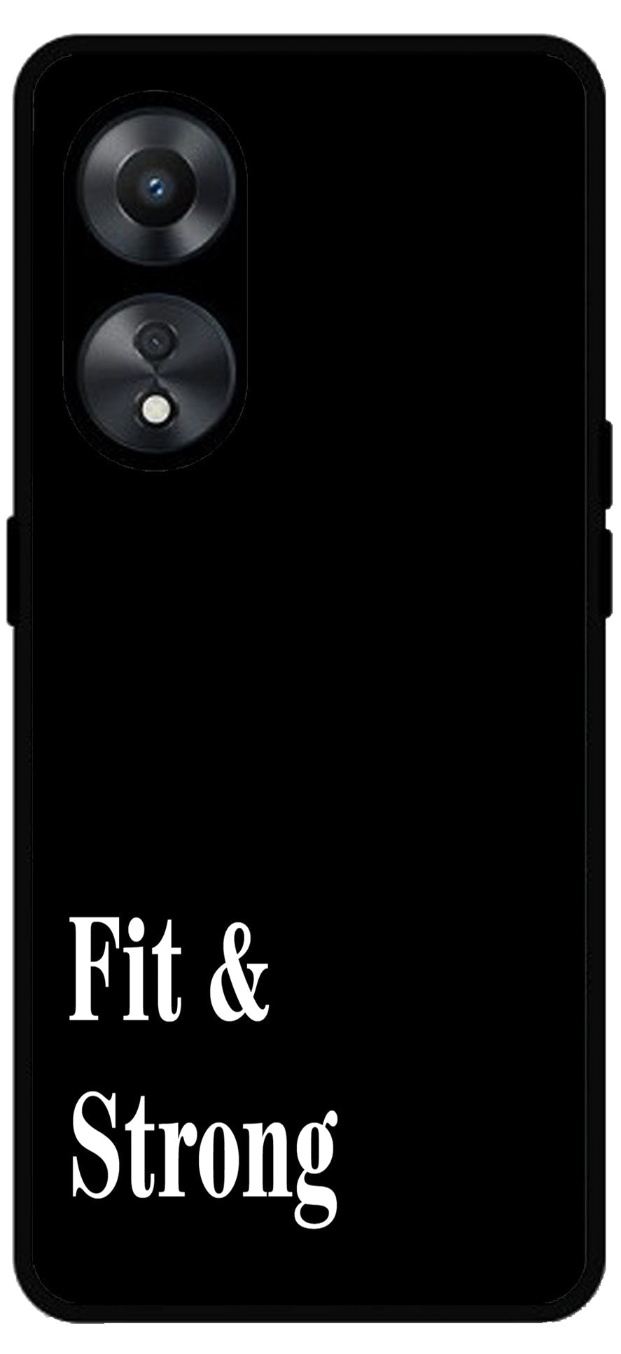 Fit & Strong Unbreakable Metal Back Case Mobile Cover with 4 Side Protection and Soft TPU Sides for Oppo a78 5g