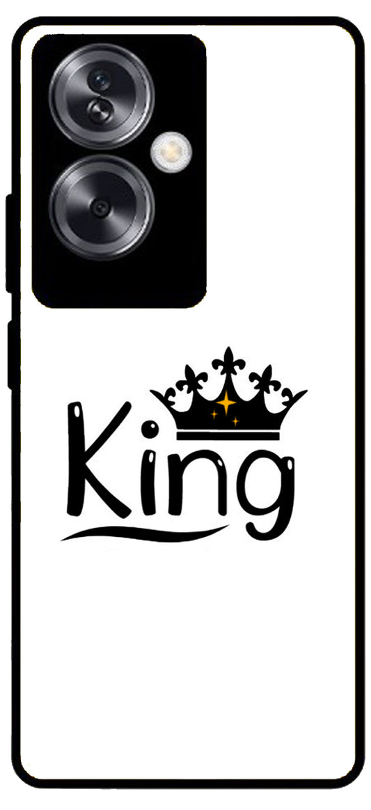 King Printed Unbreakable Metal Back Case Mobile Cover with 4 Side Protection and Soft TPU Sides for Oppo A79 NEW