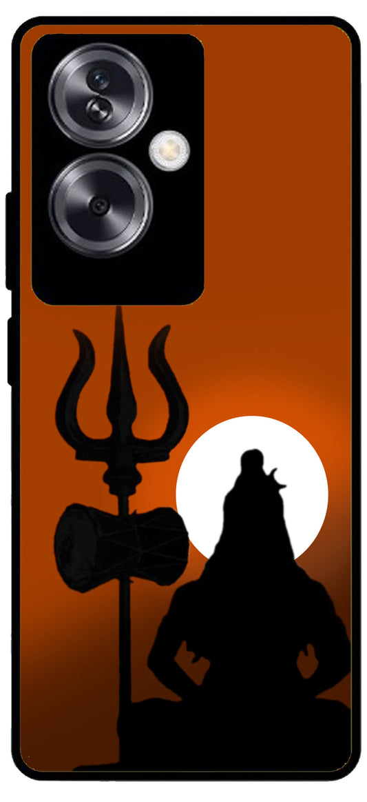 Lord Shiva Shadow Unbreakable Metal Back Case Mobile Cover with 4 Side Protection and Soft TPU Sides for Oppo A79 NEW