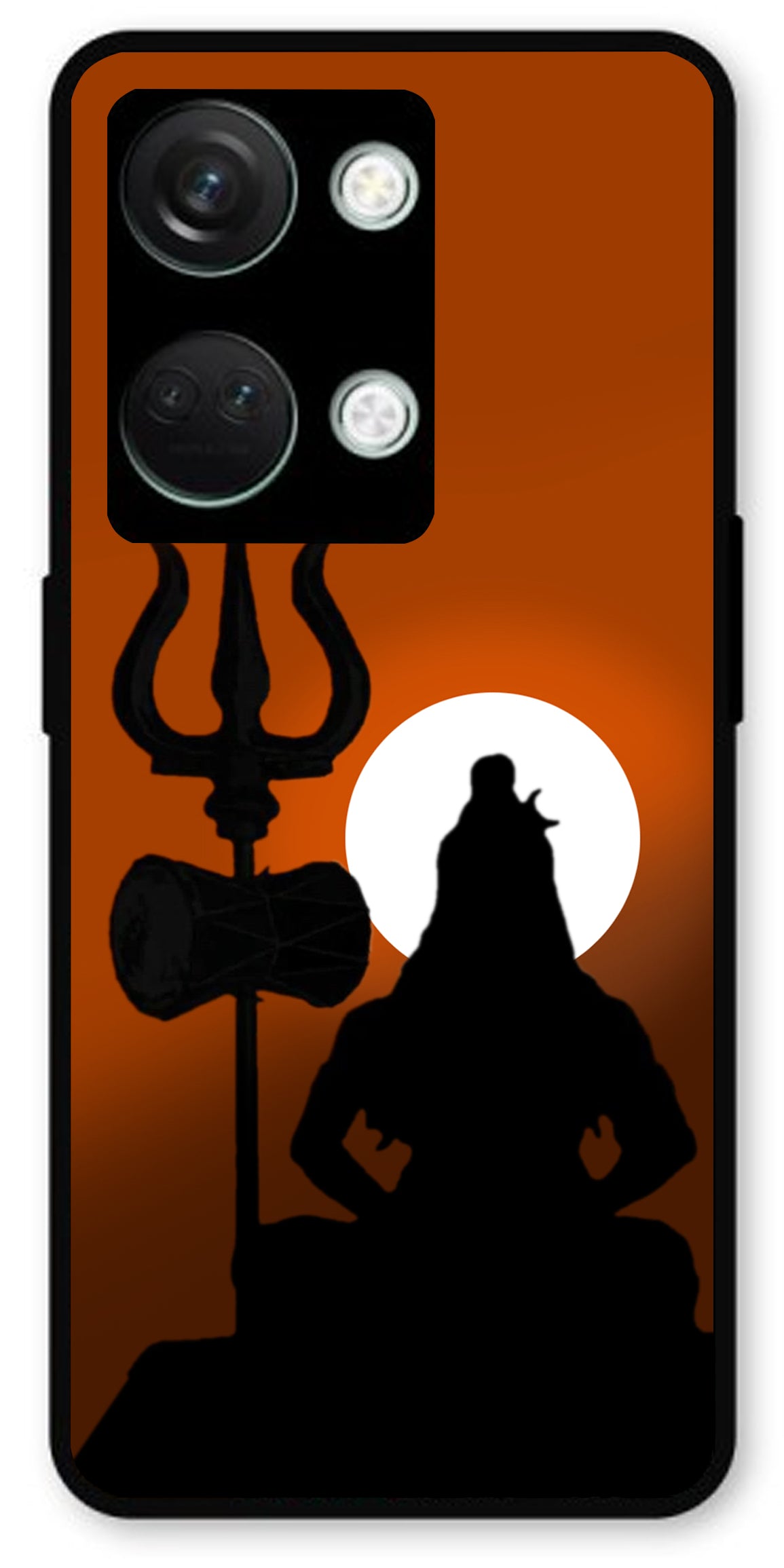 Lord Shiva Shadow Unbreakable Metal Back Case Mobile Cover with 4 Side Protection and Soft TPU Sides for OnePlus Nord 3