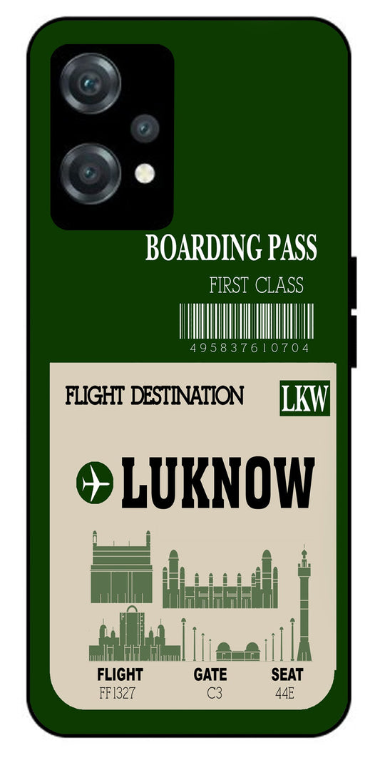 Lucknow Boarding Pass Unbreakable Metal Back Case Mobile Cover with 4 Side Protection and Soft TPU Sides for oneplus nord ce 2 lite 5g