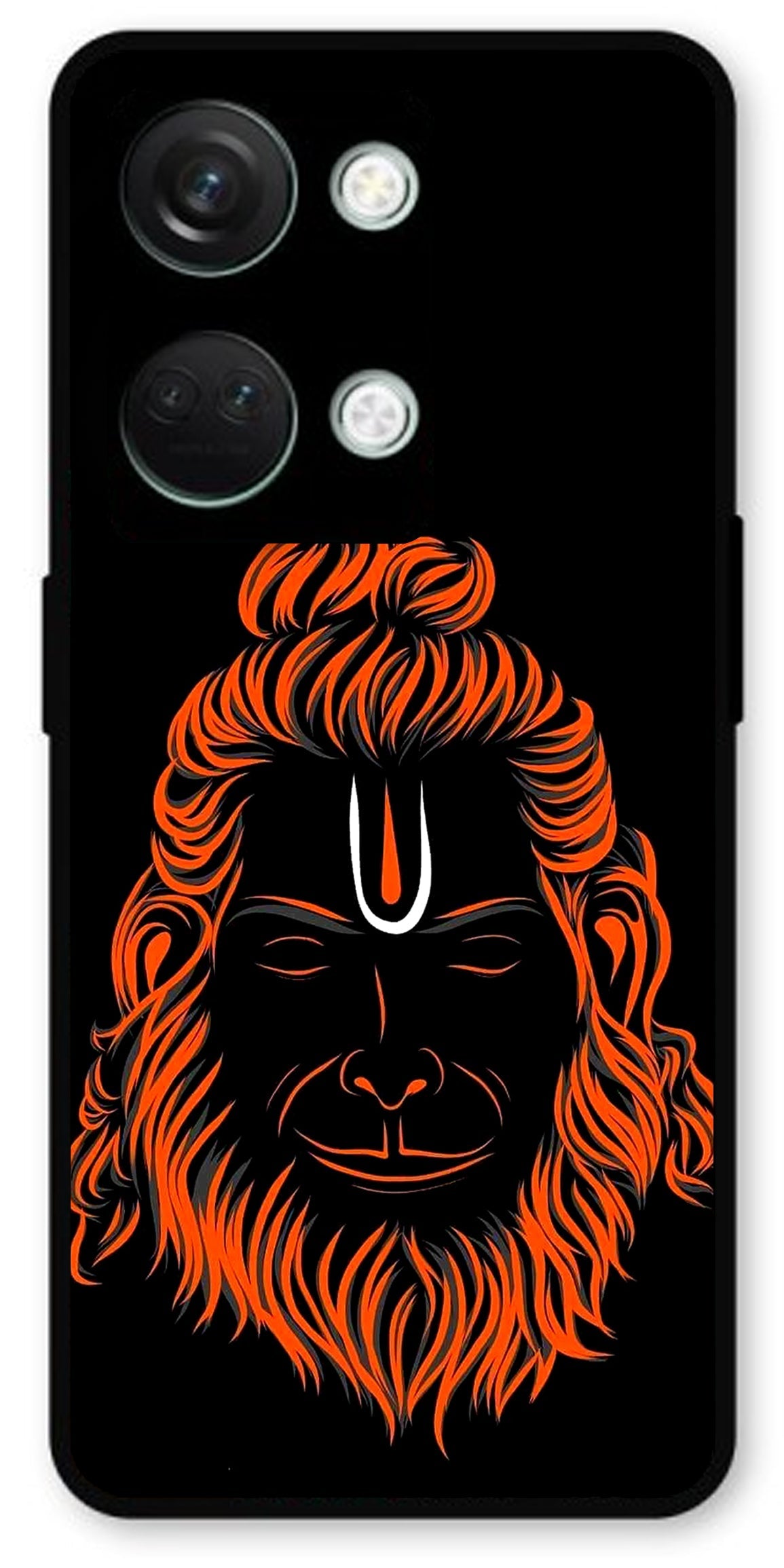 Cool Hanuman ji Unbreakable Metal Back Case Mobile Cover with 4 Side Protection and Soft TPU Sides for OnePlus Nord 3