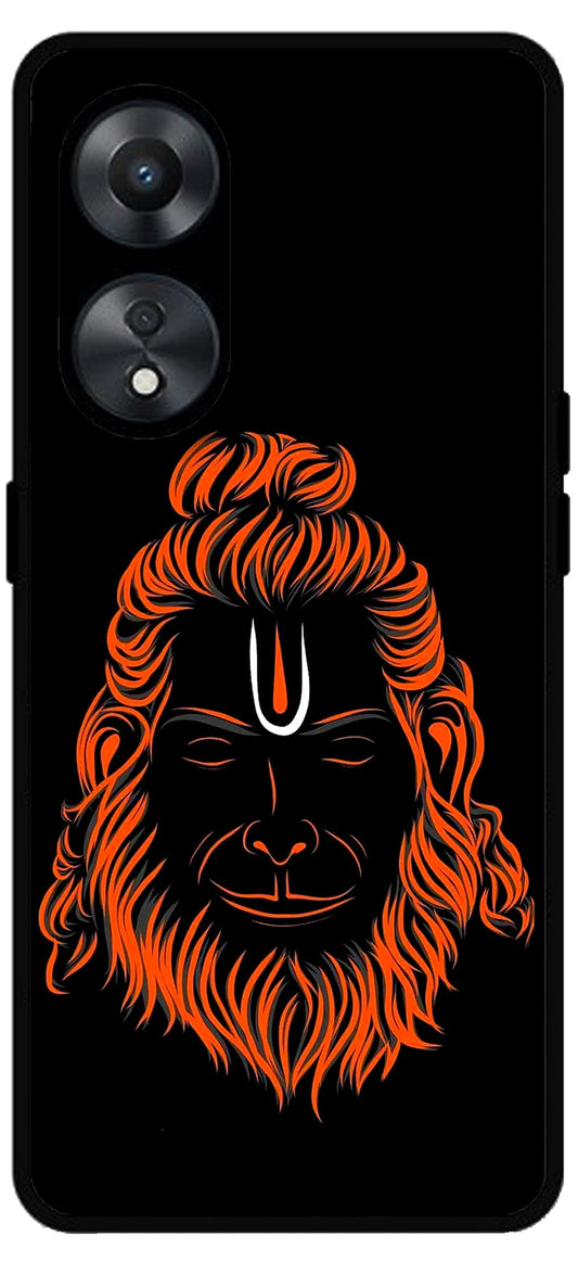 Cool Hanuman ji Unbreakable Metal Back Case Mobile Cover with 4 Side Protection and Soft TPU Sides for Oppo a78 5g