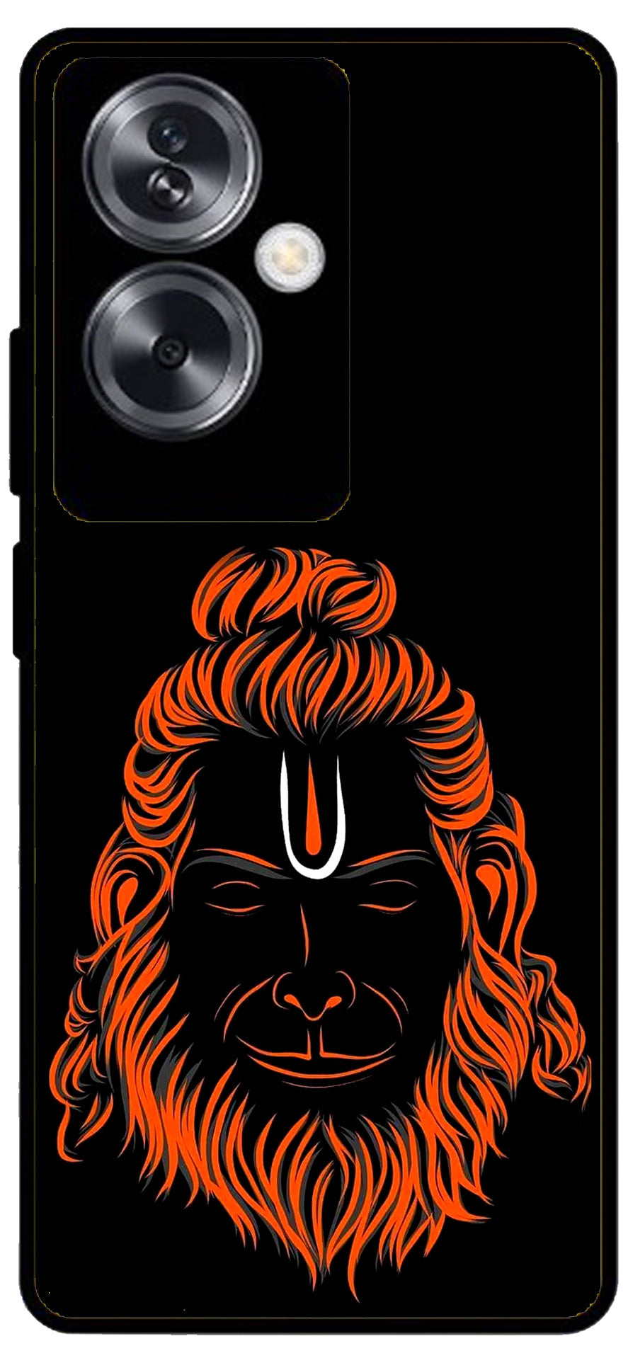 Cool Hanuman ji Unbreakable Metal Back Case Mobile Cover with 4 Side Protection and Soft TPU Sides for Oppo A79 NEW