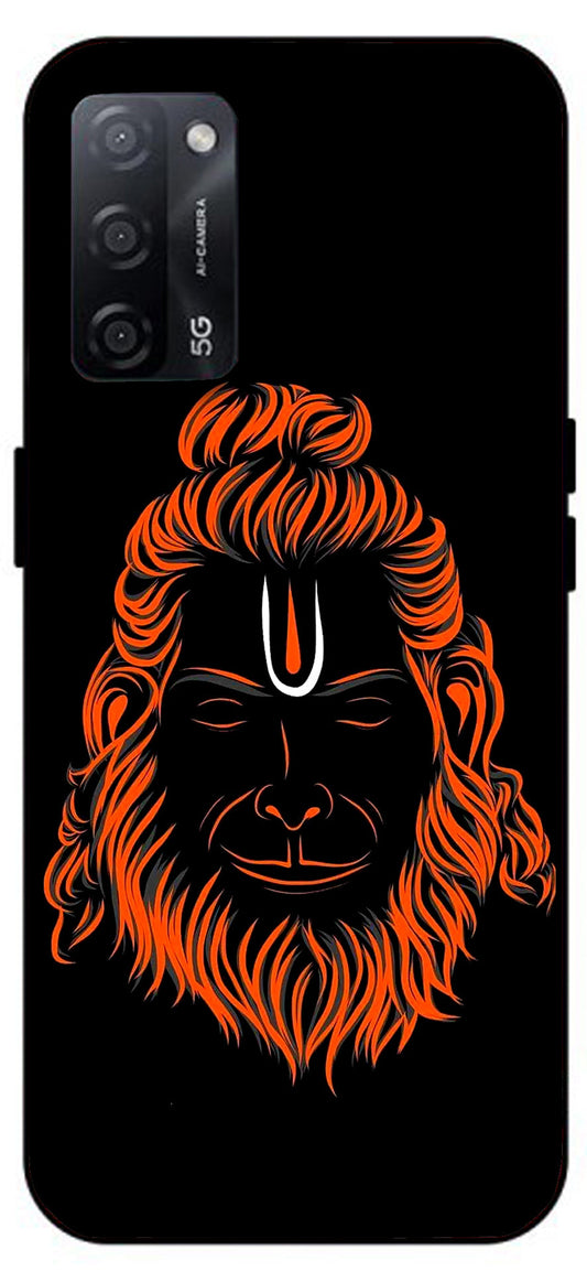 Cool Hanuman ji Unbreakable Metal Back Case Mobile Cover with 4 Side Protection and Soft TPU Sides for Oppo A53s 5G