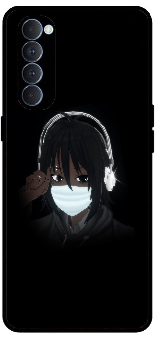 Naruto Music Unbreakable Metal Back Case Mobile Cover with 4 Side Protection and Soft TPU Sides for RENO4 PRO