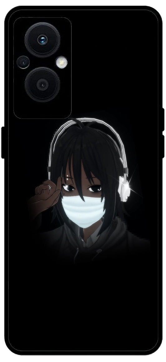 Naruto Music Unbreakable Metal Back Case Mobile Cover with 4 Side Protection and Soft TPU Sides for OPPO F21 PRO 5G