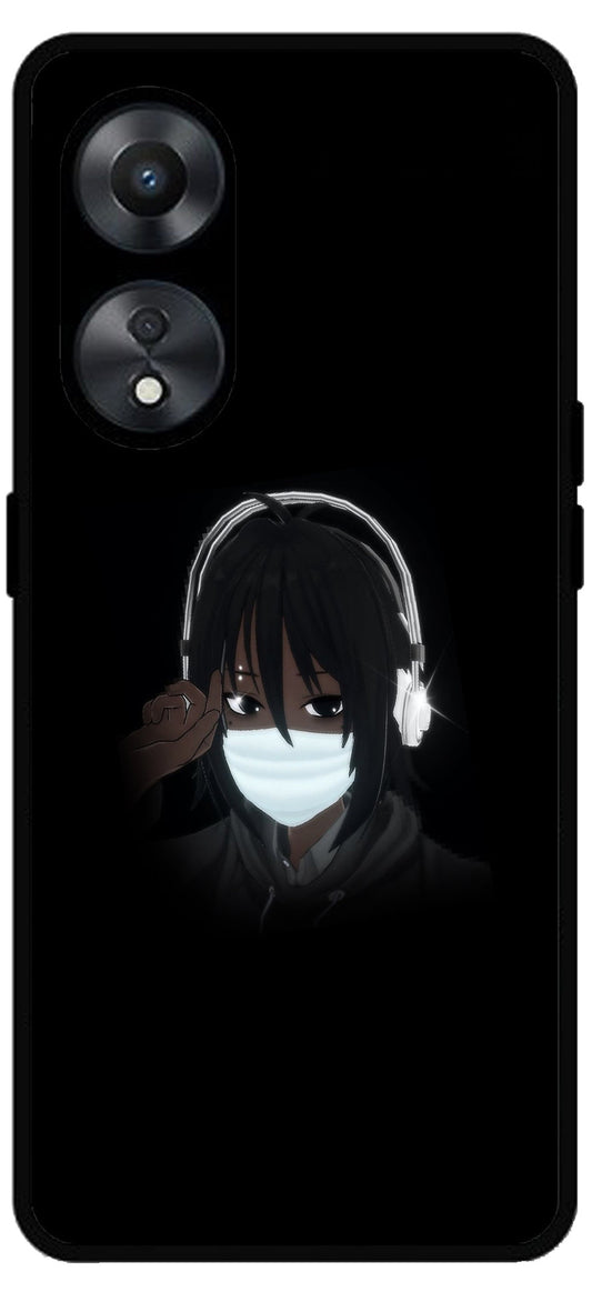 Naruto Music Unbreakable Metal Back Case Mobile Cover with 4 Side Protection and Soft TPU Sides for Oppo a78 5g