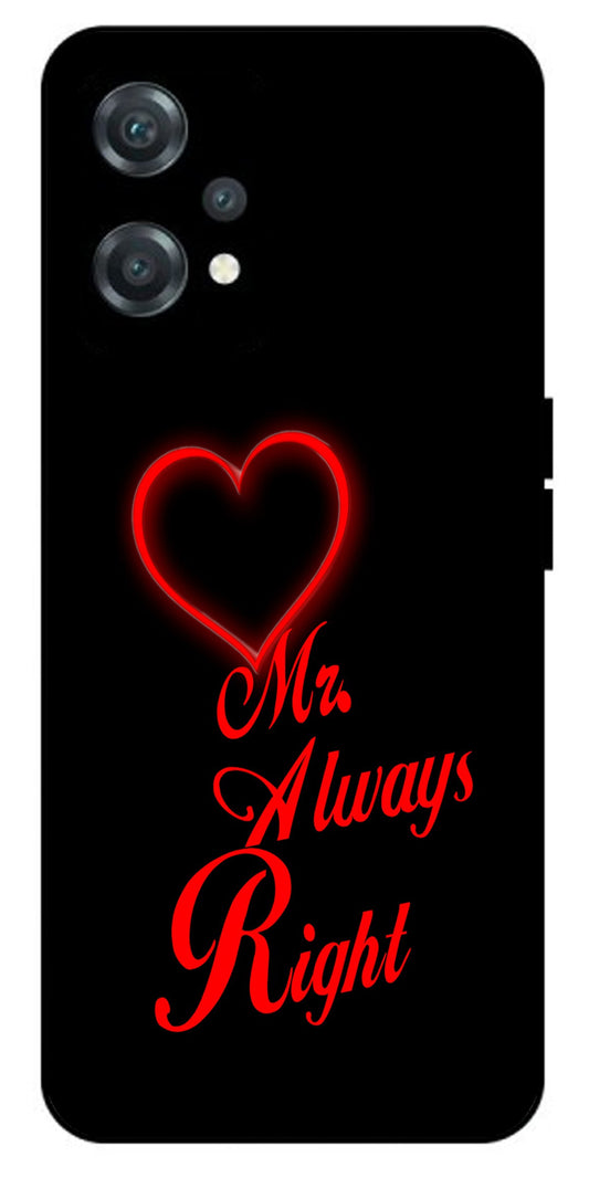 Mr. Always Right Unbreakable Metal Back Case Mobile Cover with 4 Side Protection and Soft TPU Sides for oneplus nord ce 2 lite 5g