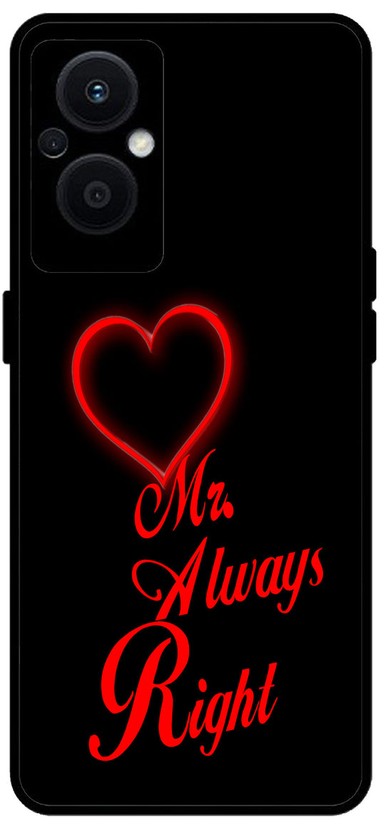 Mr. Always Right Unbreakable Metal Back Case Mobile Cover with 4 Side Protection and Soft TPU Sides for OPPO F21 PRO 5G