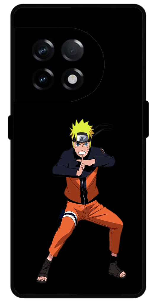 Anime Naruto Unbreakable Metal Back Case Mobile Cover with 4 Side Protection and Soft TPU Sides for OnePlus 11R