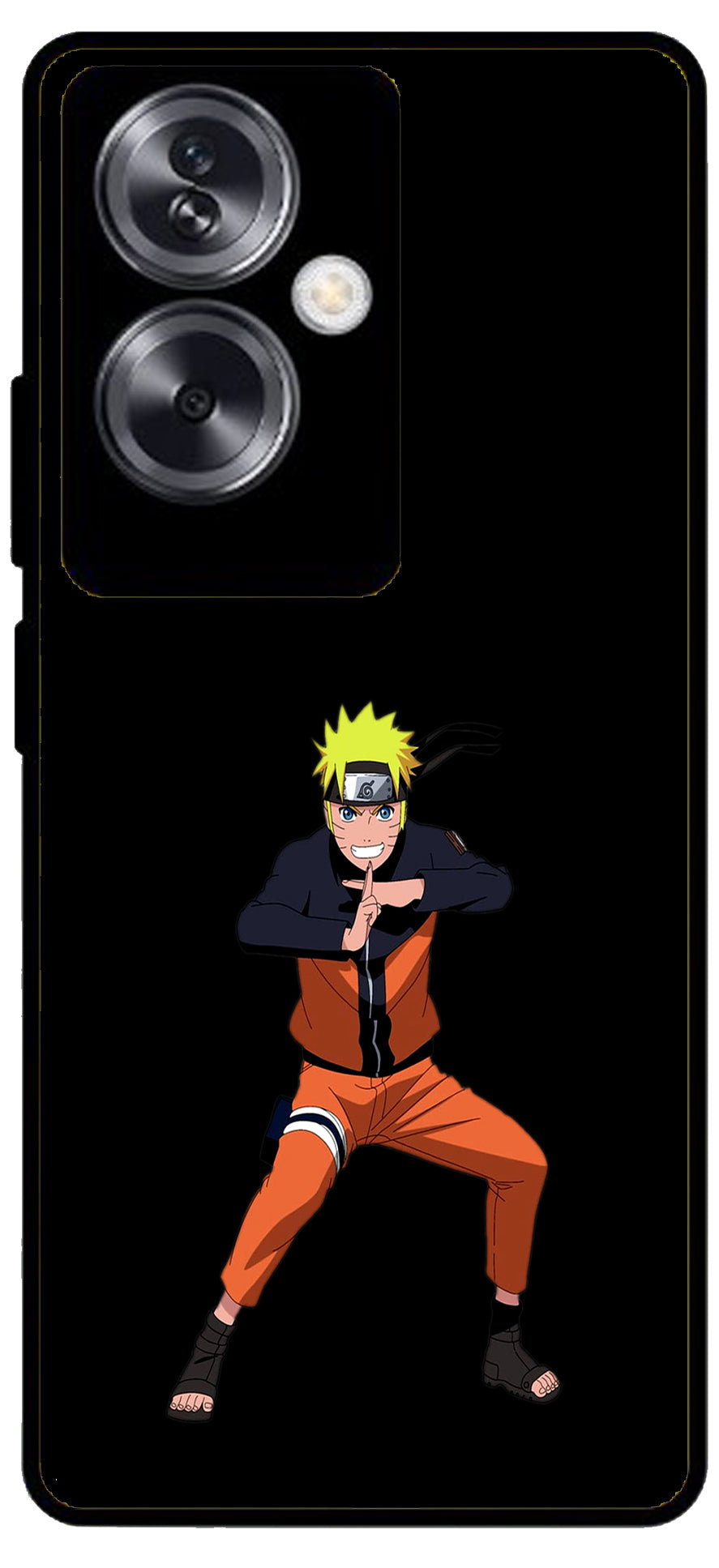 Anime Naruto Unbreakable Metal Back Case Mobile Cover with 4 Side Protection and Soft TPU Sides for Oppo A79 NEW