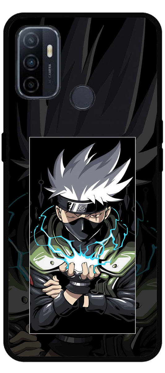 Naruto Unbreakable Metal Back Case Mobile Cover with 4 Side Protection and Soft TPU Sides for Oppo A53