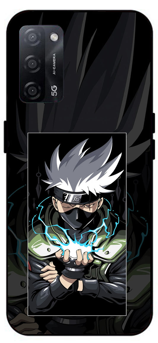 Naruto Unbreakable Metal Back Case Mobile Cover with 4 Side Protection and Soft TPU Sides for Oppo A53s 5G