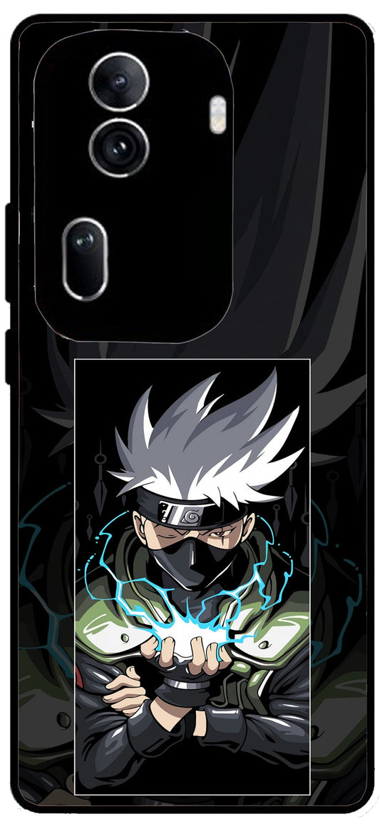 Naruto Unbreakable Metal Back Case Mobile Cover with 4 Side Protection and Soft TPU Sides for Oppo Reno 11 pro