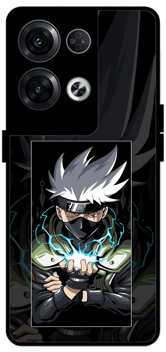 Naruto Unbreakable Metal Back Case Mobile Cover with 4 Side Protection and Soft TPU Sides for Oppo Reno 8 Pro 5G 2D