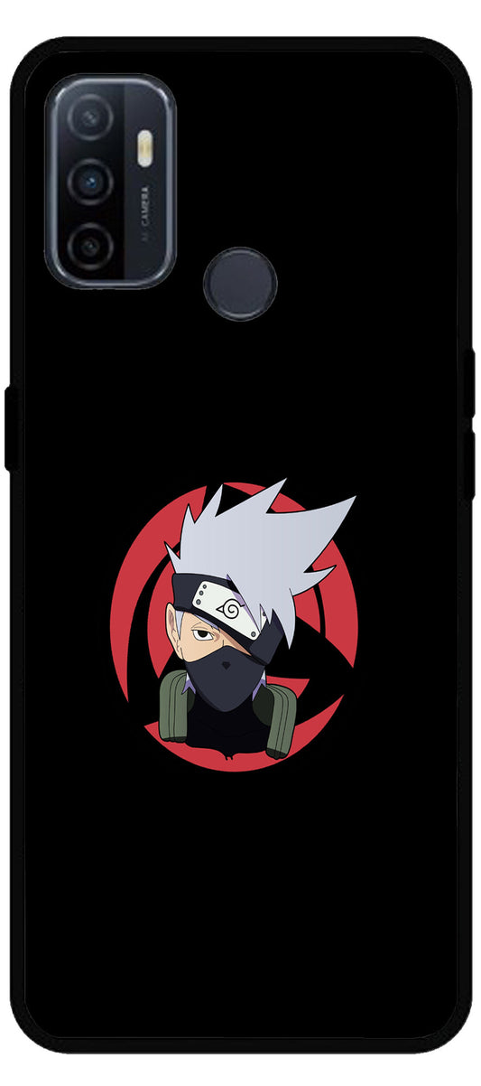 Naruto Face Unbreakable Metal Back Case Mobile Cover with 4 Side Protection and Soft TPU Sides for Oppo A53