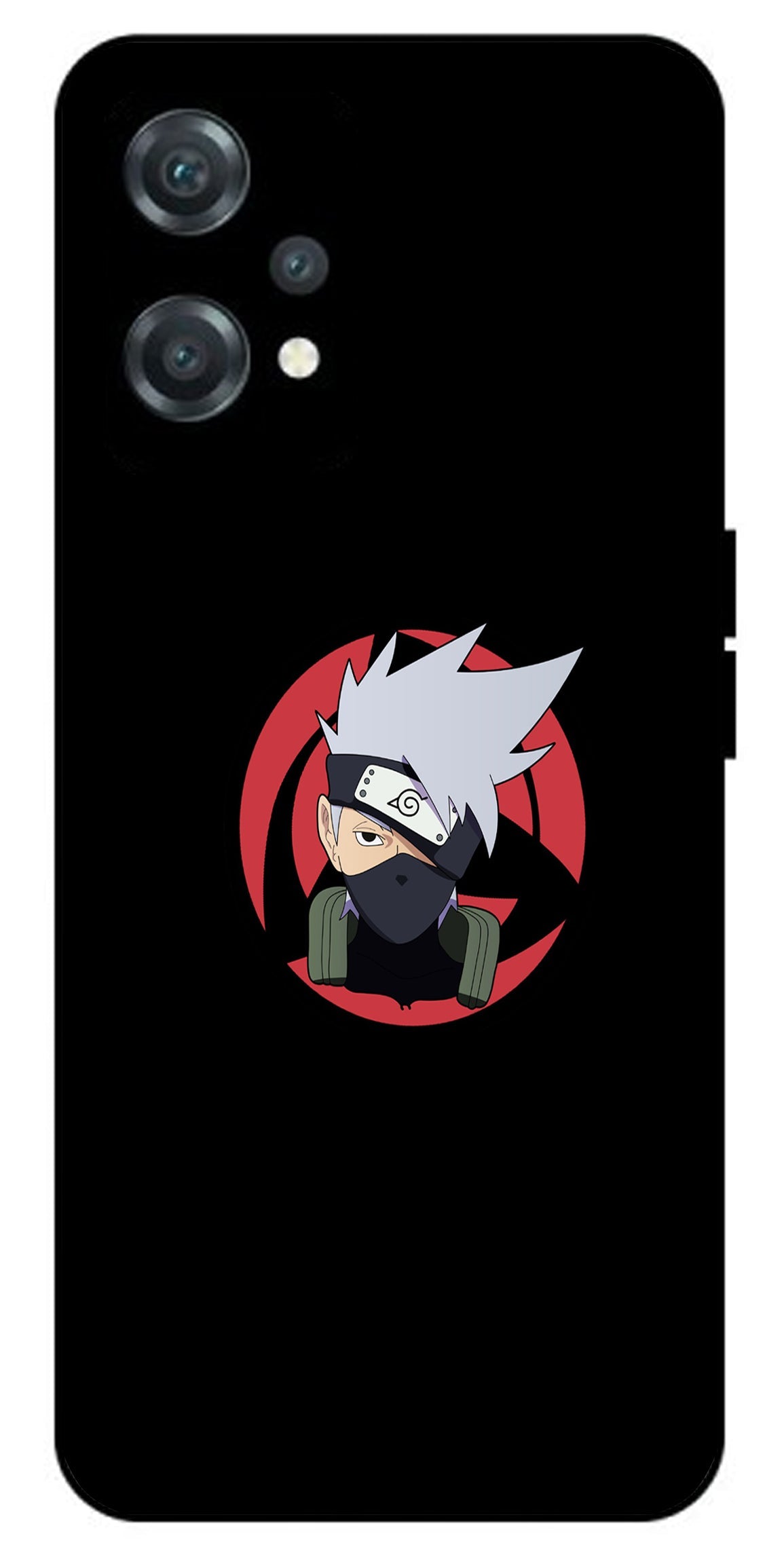 Naruto Face Unbreakable Metal Back Case Mobile Cover with 4 Side Protection and Soft TPU Sides for oneplus nord ce 2 lite 5g