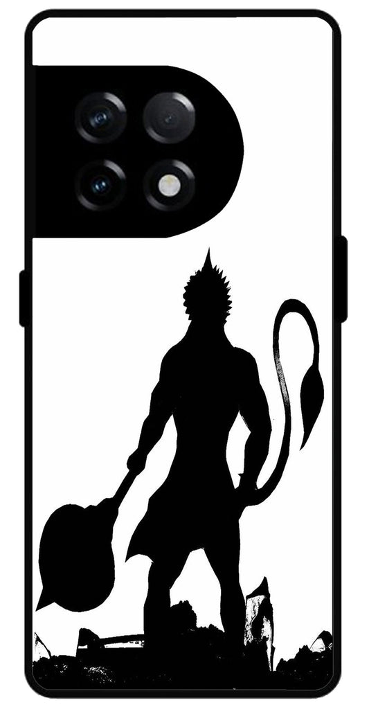 Hanuman Ji Unbreakable Metal Back Case Mobile Cover with 4 Side Protection and Soft TPU Sides for OnePlus 11R