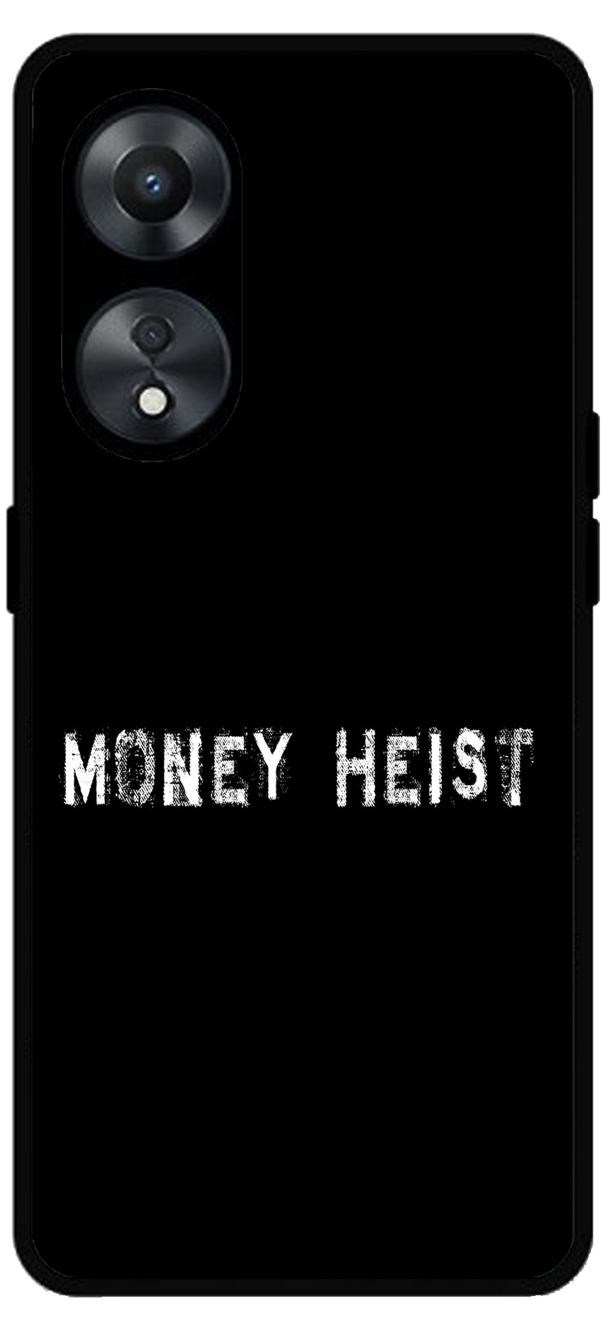 Money Heist Unbreakable Metal Back Case Mobile Cover with 4 Side Protection and Soft TPU Sides for Oppo a78 5g