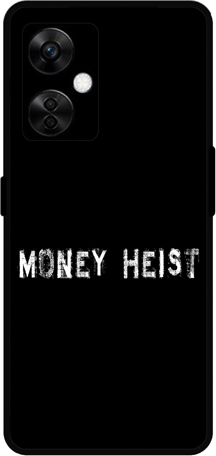 Money Heist Unbreakable Metal Back Case Mobile Cover with 4 Side Protection and Soft TPU Sides for OnePlus Nord CE3 Lite