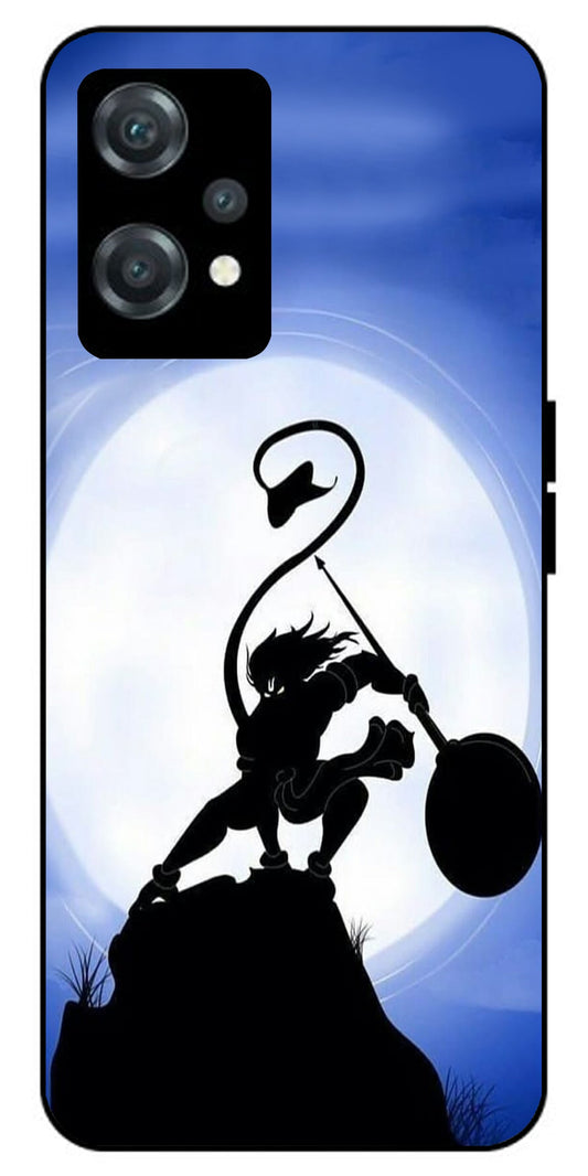 Hanuman Ji Design Unbreakable Metal Back Case Mobile Cover with 4 Side Protection and Soft TPU Sides for oneplus nord ce 2 lite 5g