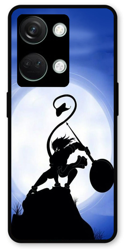 Hanuman Ji Design Unbreakable Metal Back Case Mobile Cover with 4 Side Protection and Soft TPU Sides for OnePlus Nord 3