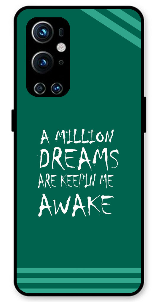 A Million Dreams Unbreakable Metal Back Case Mobile Cover with 4 Side Protection and Soft TPU Sides for OnePlus 9Pro