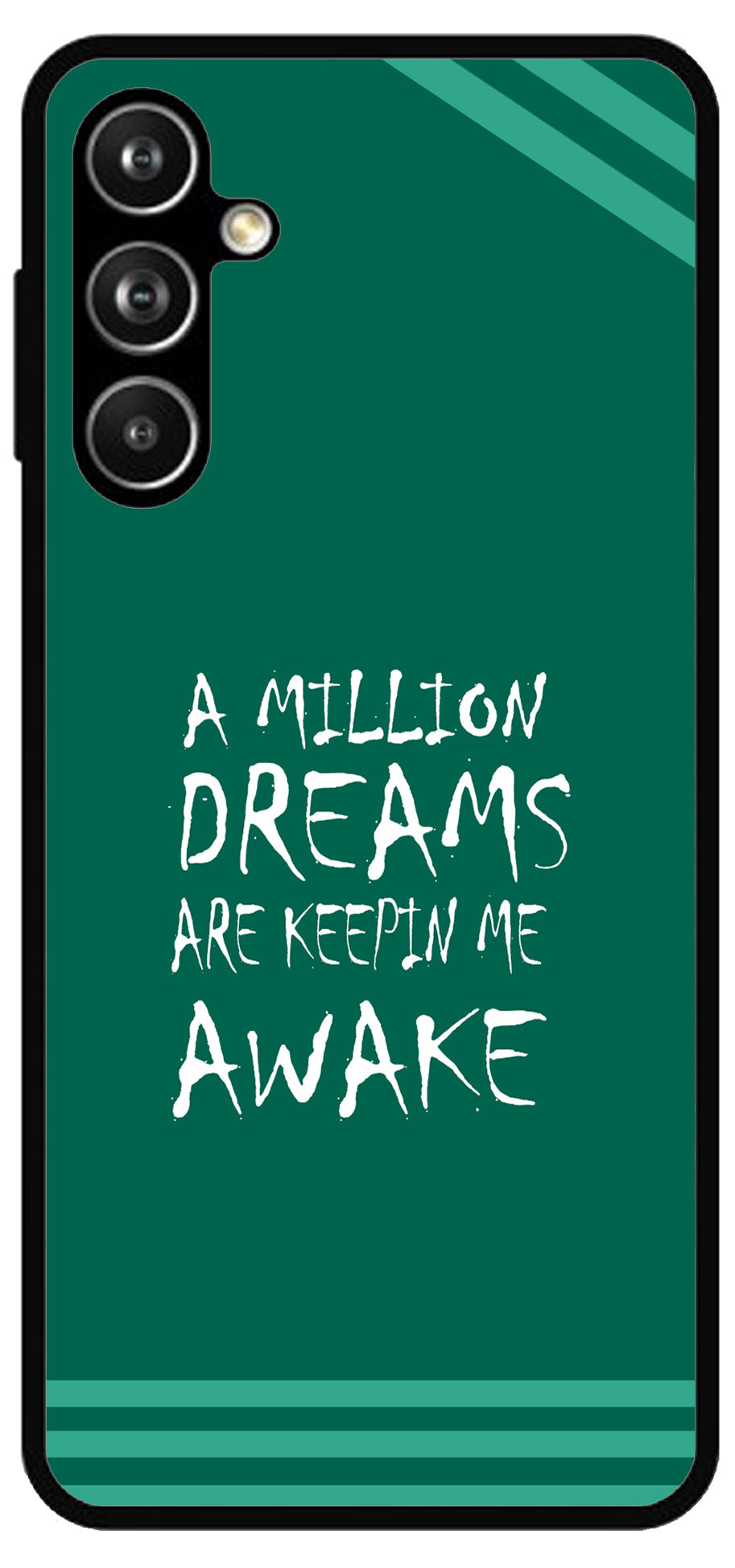 A Million Dreams Unbreakable Metal Back Case Mobile Cover with 4 Side Protection and Soft TPU Sides for SAMSUNG  F54