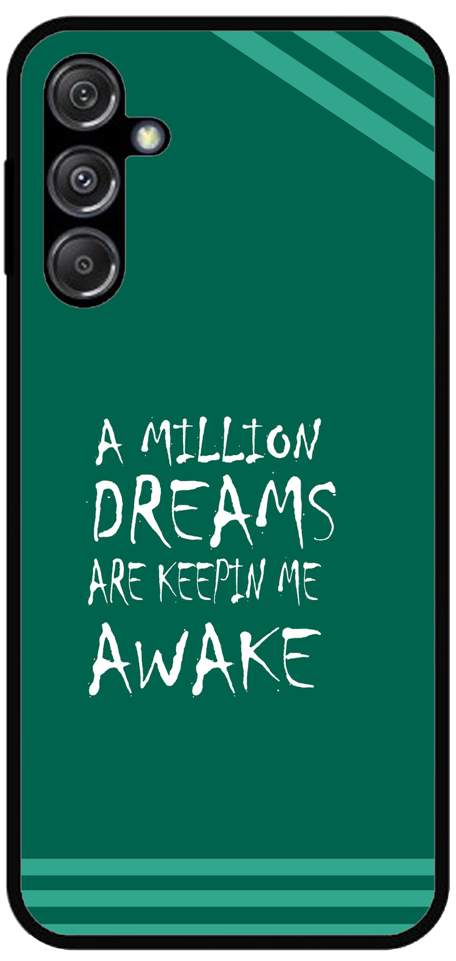 A Million Dreams Unbreakable Metal Back Case Mobile Cover with 4 Side Protection and Soft TPU Sides for Samsung M34