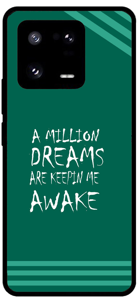 A Million Dreams Unbreakable Metal Back Case Mobile Cover with 4 Side Protection and Soft TPU Sides for Xiaomi 13 Pro