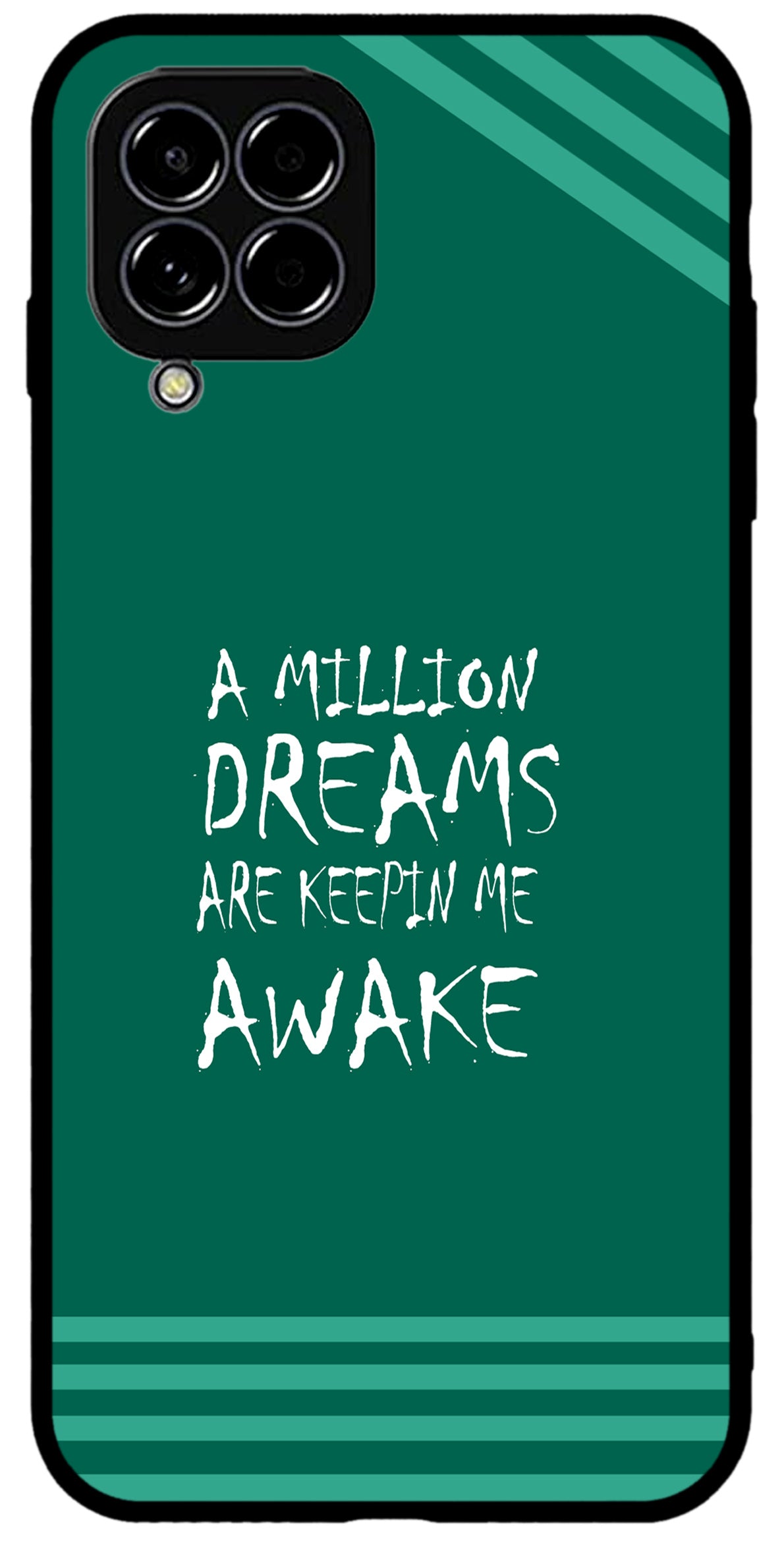 A Million Dreams Unbreakable Metal Back Case Mobile Cover with 4 Side Protection and Soft TPU Sides for SAMSUNG M33 5G