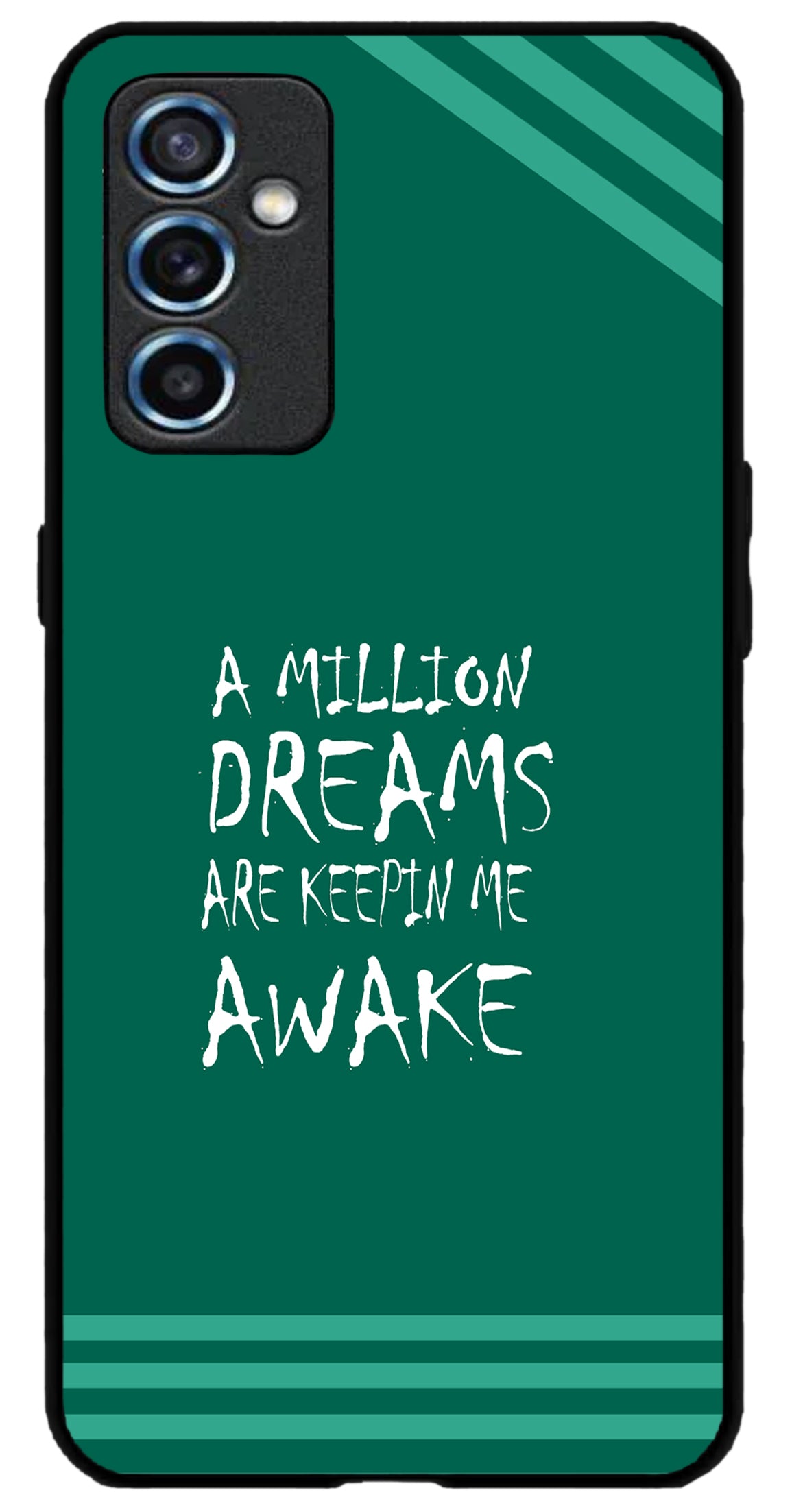 A Million Dreams Unbreakable Metal Back Case Mobile Cover with 4 Side Protection and Soft TPU Sides for SAMSUNG M52