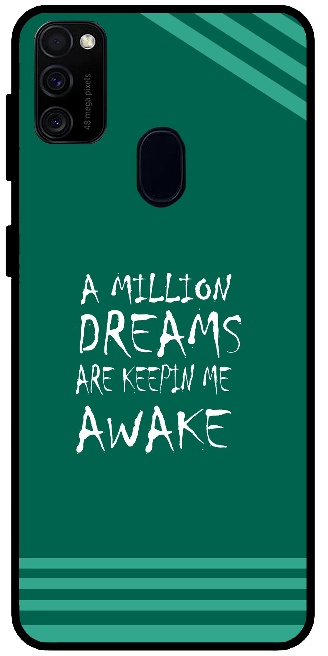 A Million Dreams Unbreakable Metal Back Case Mobile Cover with 4 Side Protection and Soft TPU Sides for SAMSUNG M30S