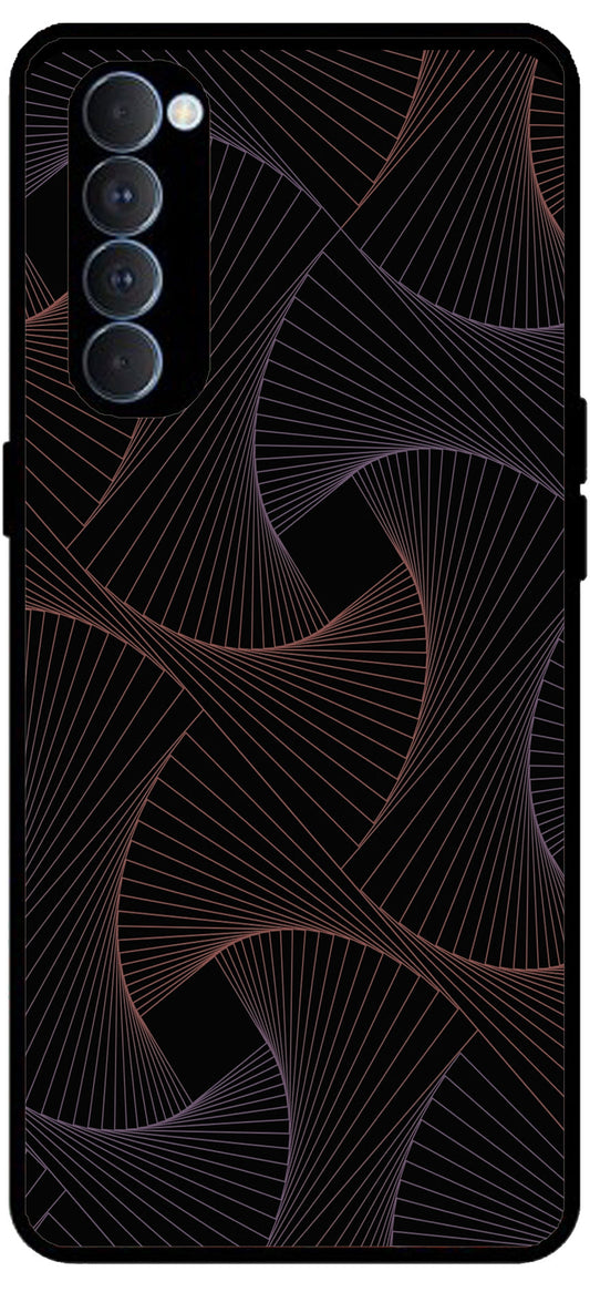 Animated Design Unbreakable Metal Back Case Mobile Cover with 4 Side Protection and Soft TPU Sides for Oppo Reno pro