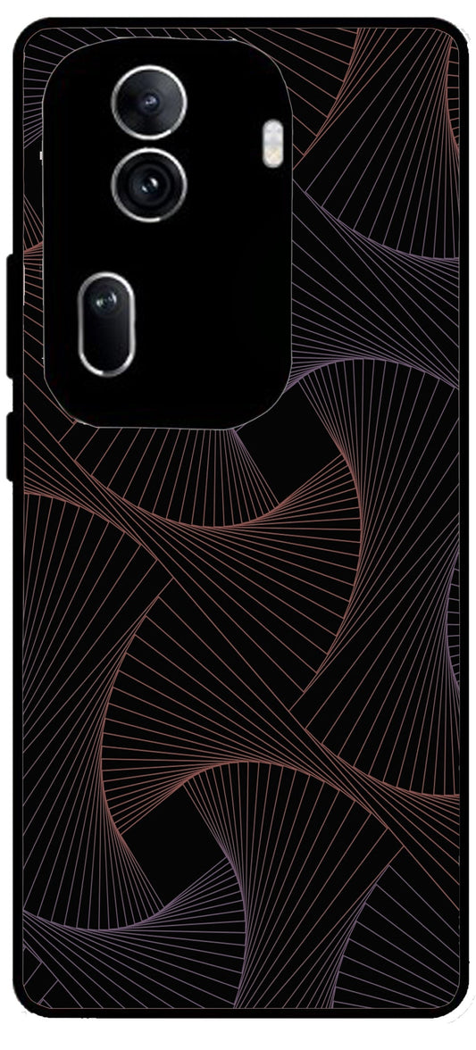 Animated Design Unbreakable Metal Back Case Mobile Cover with 4 Side Protection and Soft TPU Sides for Oppo Reno 11 pro