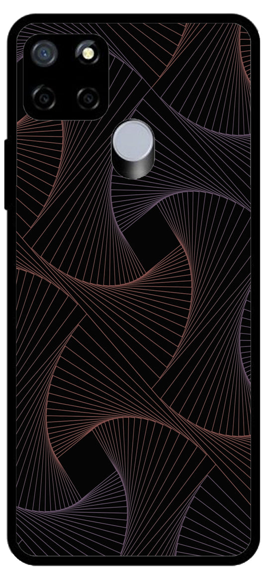 Animated Design Unbreakable Metal Back Case Mobile Cover with 4 Side Protection and Soft TPU Sides for Realme C15