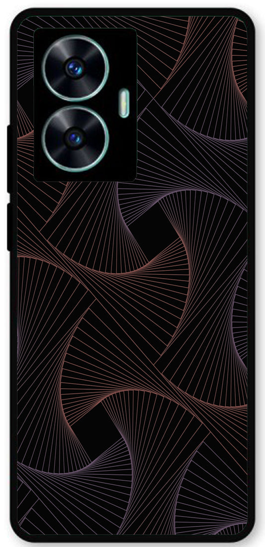 Animated Design Unbreakable Metal Back Case Mobile Cover with 4 Side Protection and Soft TPU Sides for Realme c55 4g