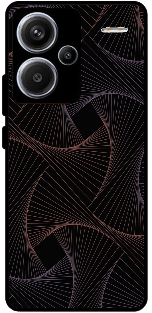 Animated Design Unbreakable Metal Back Case Mobile Cover with 4 Side Protection and Soft TPU Sides for Redmi note 13 pro plus