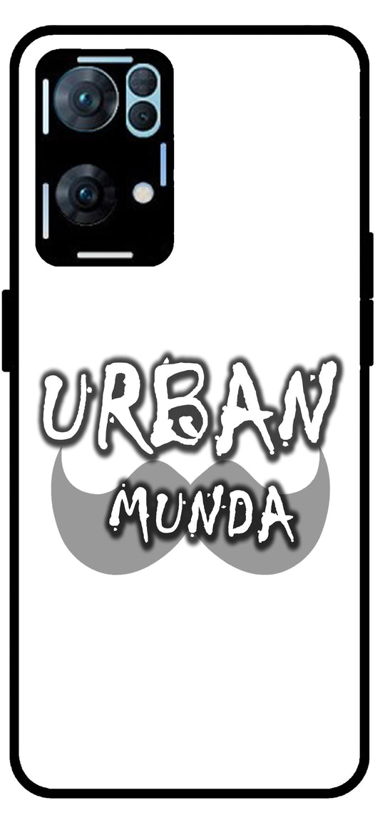 Urban Munda Unbreakable Metal Back Case Mobile Cover with 4 Side Protection and Soft TPU Sides for Oppo Reno 7 Pro 5G