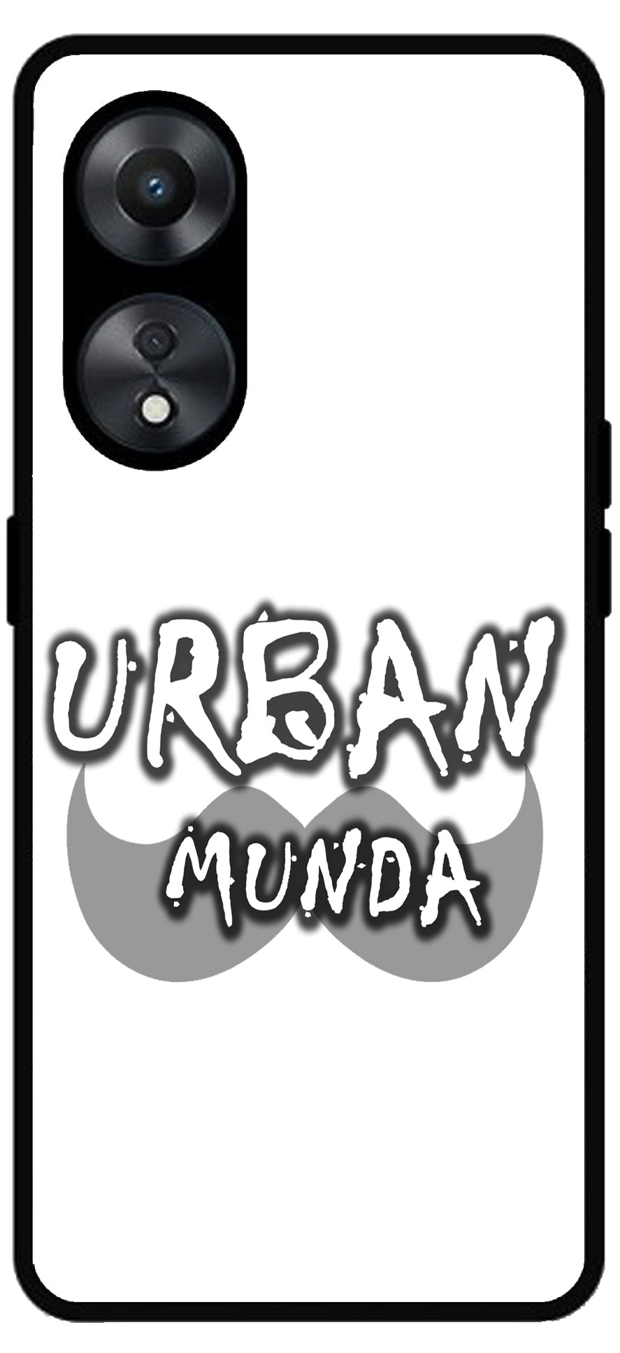 Urban Munda Unbreakable Metal Back Case Mobile Cover with 4 Side Protection and Soft TPU Sides for Oppo a78 5g