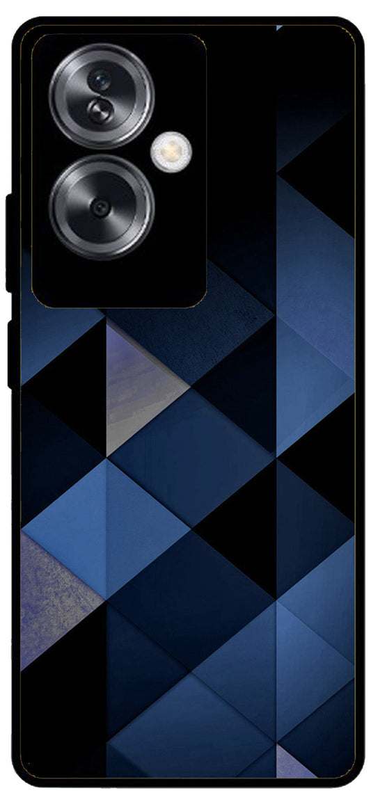 Blue Boxes Unbreakable Metal Back Case Mobile Cover with 4 Side Protection and Soft TPU Sides for Oppo A79 NEW