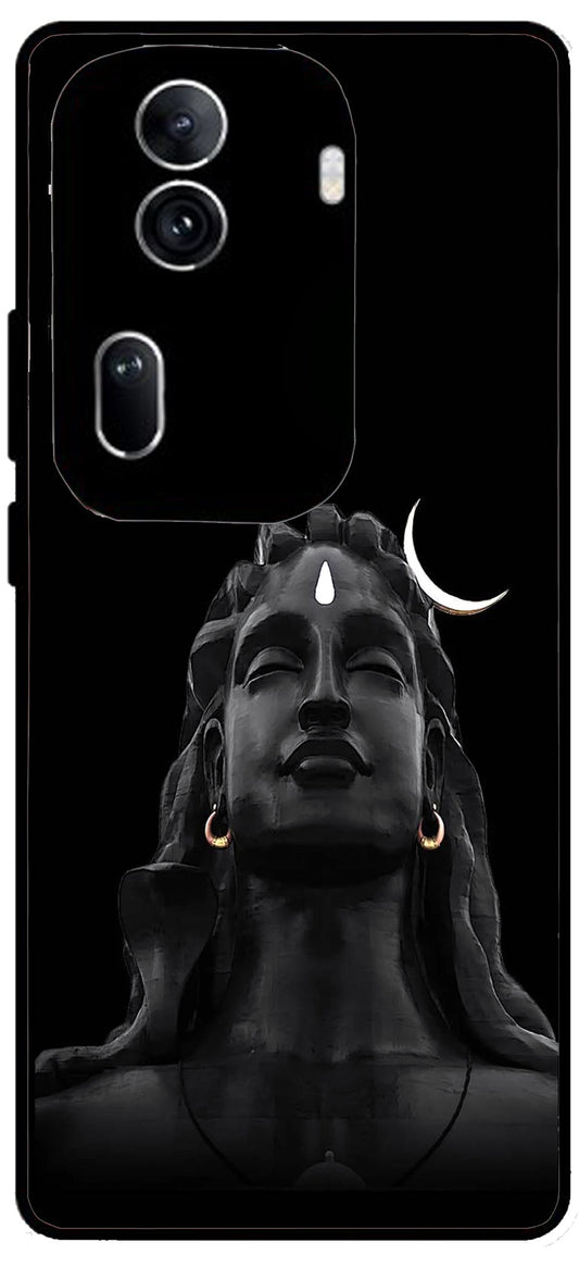 Lord Shiva Design Unbreakable Metal Back Case Mobile Cover with 4 Side Protection and Soft TPU Sides for Oppo Reno 11 pro