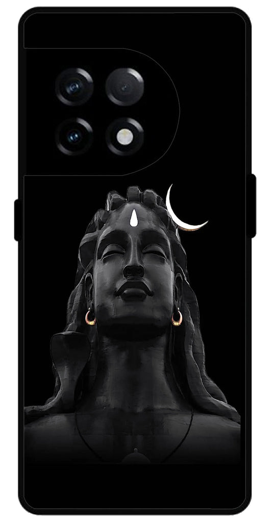 Lord Shiva Design Unbreakable Metal Back Case Mobile Cover with 4 Side Protection and Soft TPU Sides for OnePlus 11R