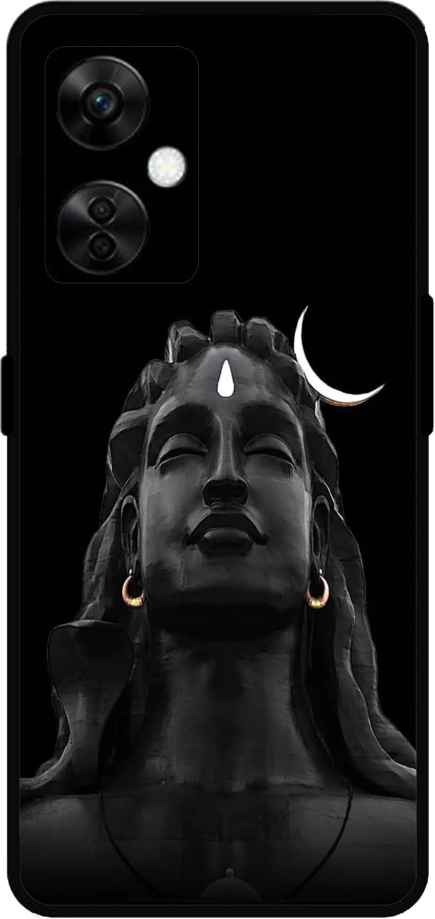 Lord Shiva Design Unbreakable Metal Back Case Mobile Cover with 4 Side Protection and Soft TPU Sides for OnePlus Nord CE3 Lite