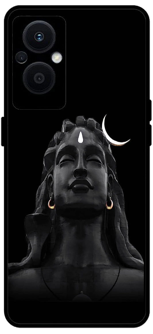 Lord Shiva Design Unbreakable Metal Back Case Mobile Cover with 4 Side Protection and Soft TPU Sides for OPPO F21 PRO 5G