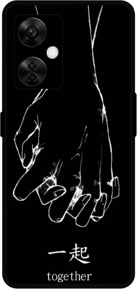 Together Unbreakable Metal Back Case Mobile Cover with 4 Side Protection and Soft TPU Sides for OnePlus Nord CE3 Lite