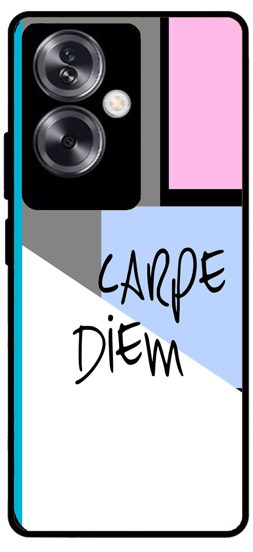 Carpe Diem Unbreakable Metal Back Case Mobile Cover with 4 Side Protection and Soft TPU Sides for Oppo A79 NEW