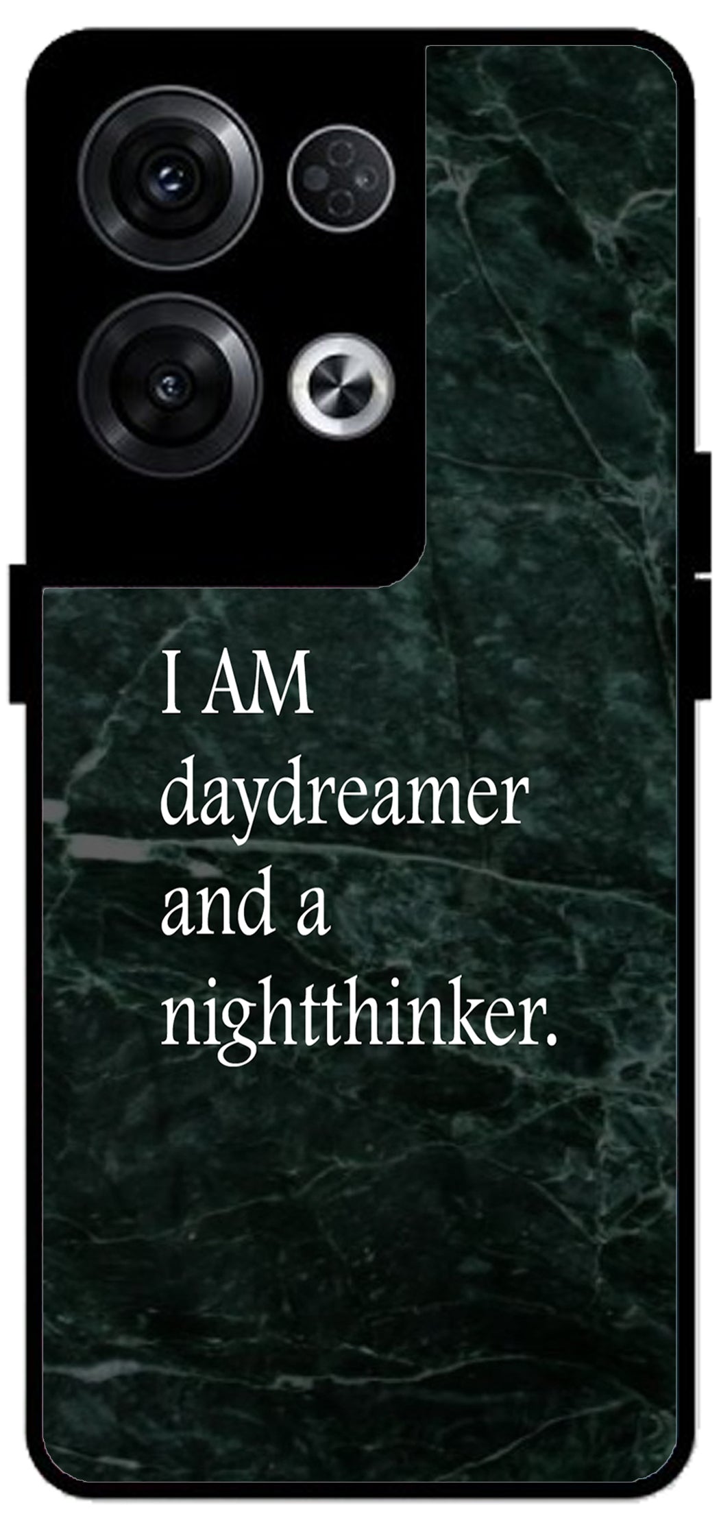 I Am A Day Dreamer Unbreakable Metal Back Case Mobile Cover with 4 Side Protection and Soft TPU Sides for Oppo Reno 8 Pro 5G 2D